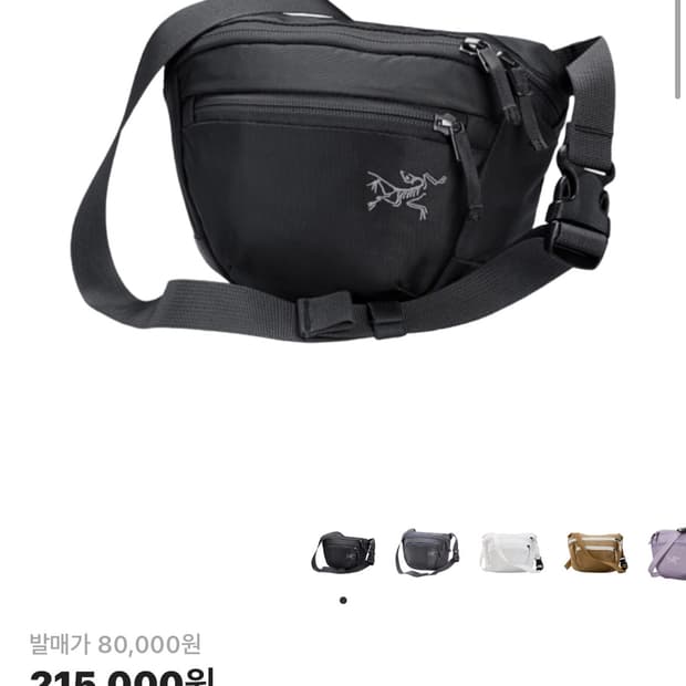 아크테릭스 멘티스2 웨이스트백 블랙