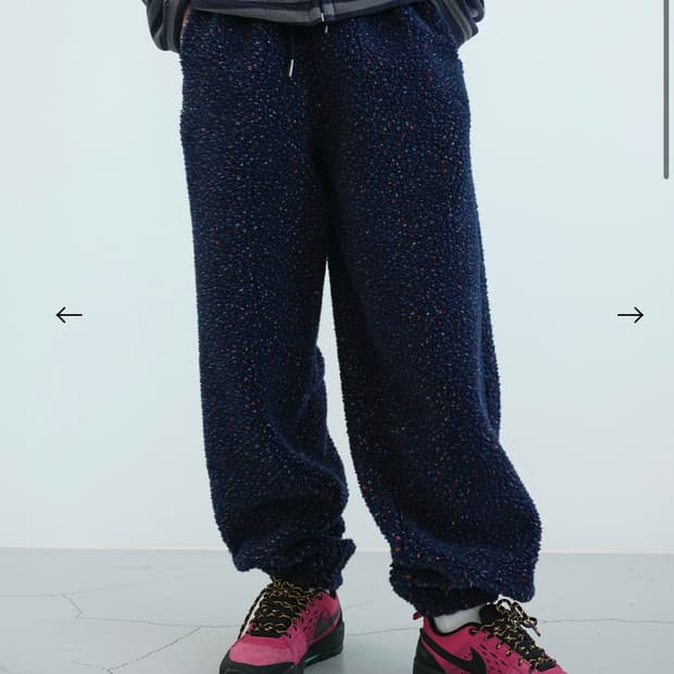 엔조블루스 도티 부클 조거 팬츠 네이비