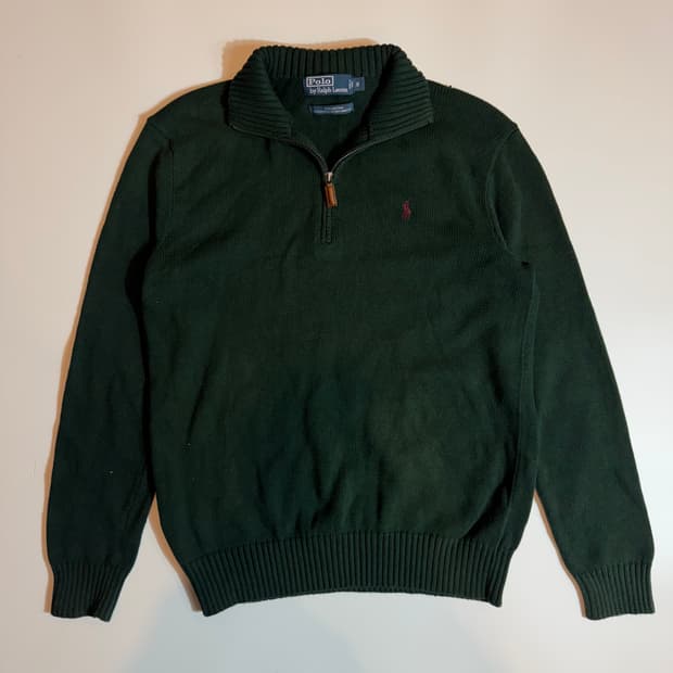 폴로 랄프로렌 그린 하프집업 니트