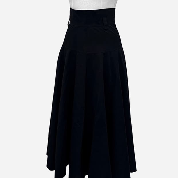 Yves Saint Laurent Black Flare Skirt