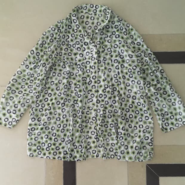 Vintage Lime Dot Blouse