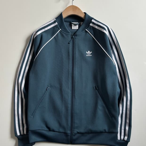 Adidas 아디다스 청록컬러 슈퍼스타 유넥 트랙탑