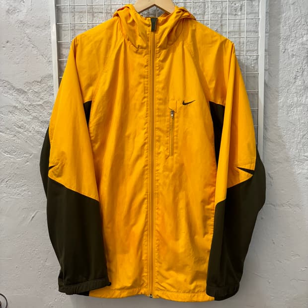00s 나이키 올드스쿨 옐로 카키브라운 바람막이 자켓 XL
