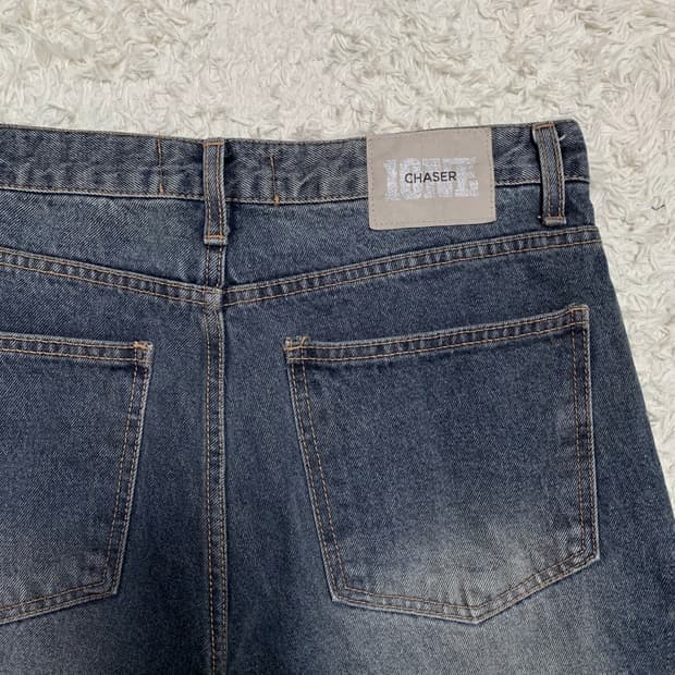 [32] 1ONE CHASER 와이드 벌룬핏 데님팬츠