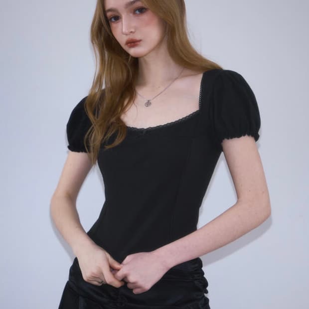 로제프란츠 Lace Line Puff T-shirt