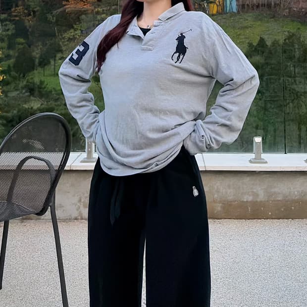 폴로 랄프로렌 빅포니 네이비 카라 롱슬리브(xl)