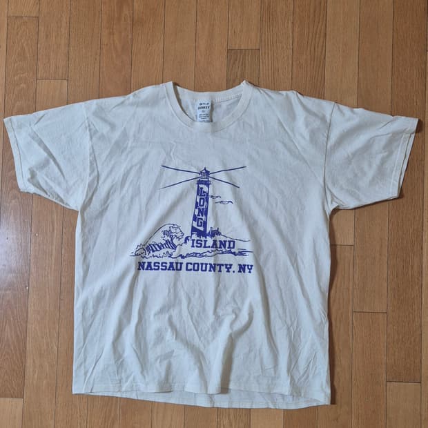 Wild Donkey 롱 아일랜드 프린팅 티셔츠