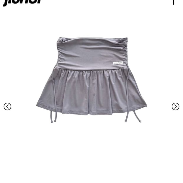 구해요) 24-003 SHIRRING SKIRT (VIOLET GREY)
