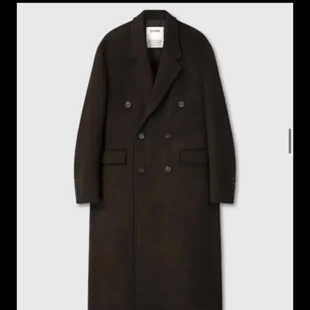 다이브인 루즈드 더블브레스트 코트 - 브라운 1사이즈