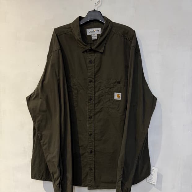 칼하트 카키 긴팔셔츠