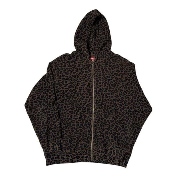 슈프림 써멀 후드 집업 레오파드 M