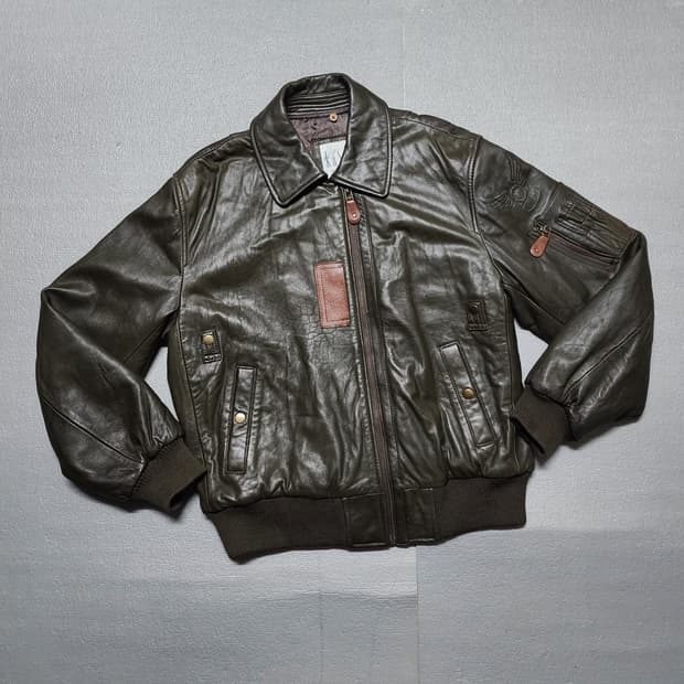 90's 빈티지 까슈 양가죽 항공 점퍼 자켓 공용