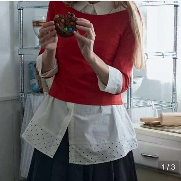 (구해요) 바니쉬먼트 도트 셔링 셔츠  화이트