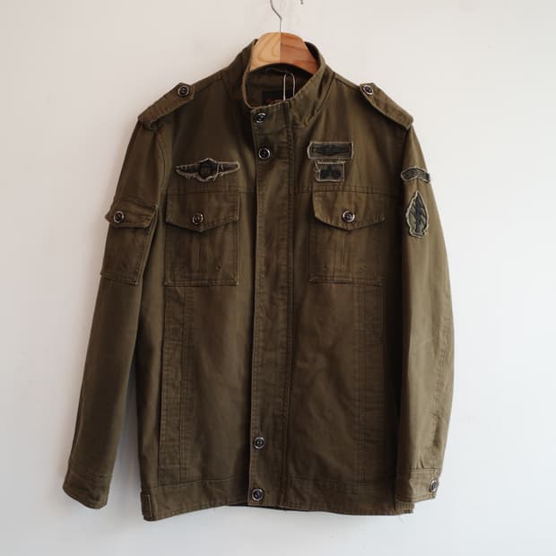 Japan brand 밀리터리 패치워크 자켓