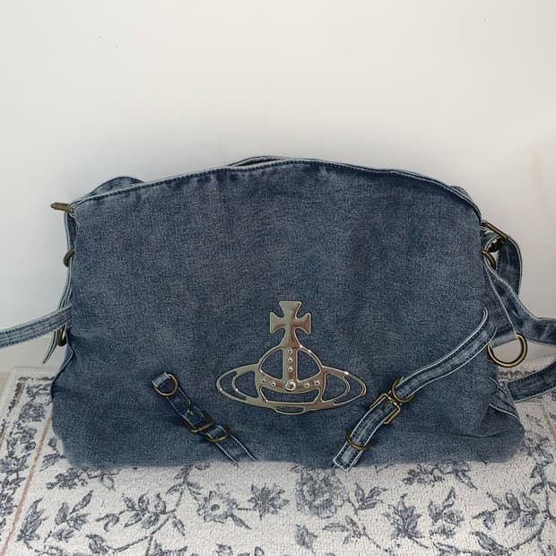 Vintage Denim Hobo Bag