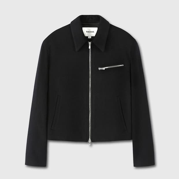 Cashmere Chest Zip Berlin Jacket_ Black