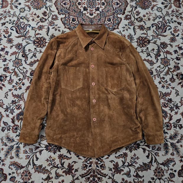 WM Leather 스웨이드 웨스턴 셔츠 L