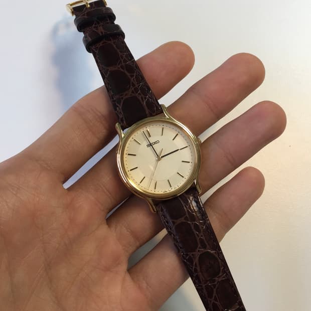90s seiko quartz gold