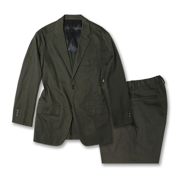 유나이티드 애로우즈 [United Arrows] 카키 소프트터치 수트셋업