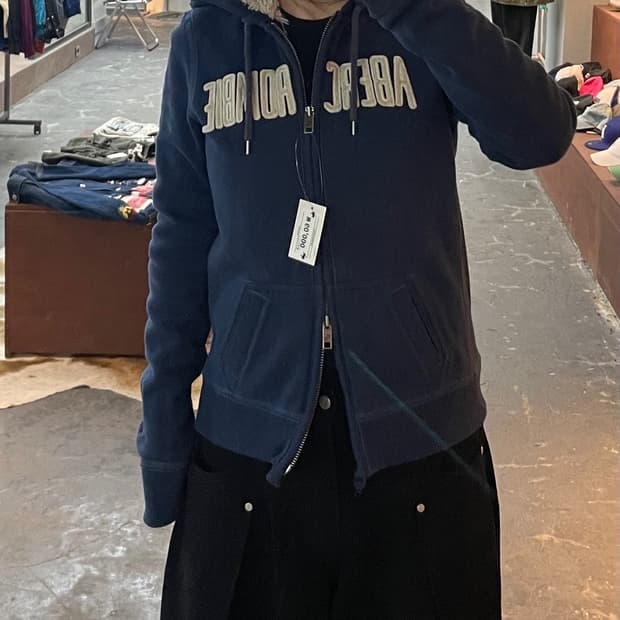 아베크롬비 울프죠 y2k 양털 후드집업 H1959