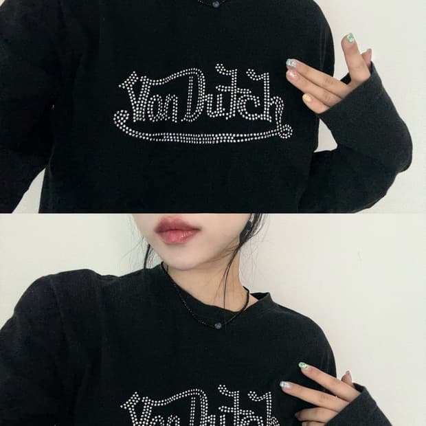 본더치 블랙 큐빅 롱슬리브