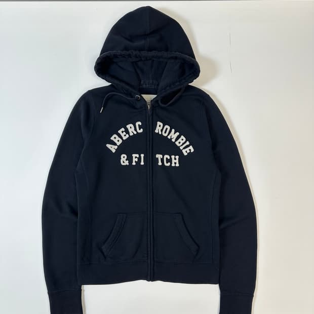 아베크롬비 스펠로고 후드집업 네이비M