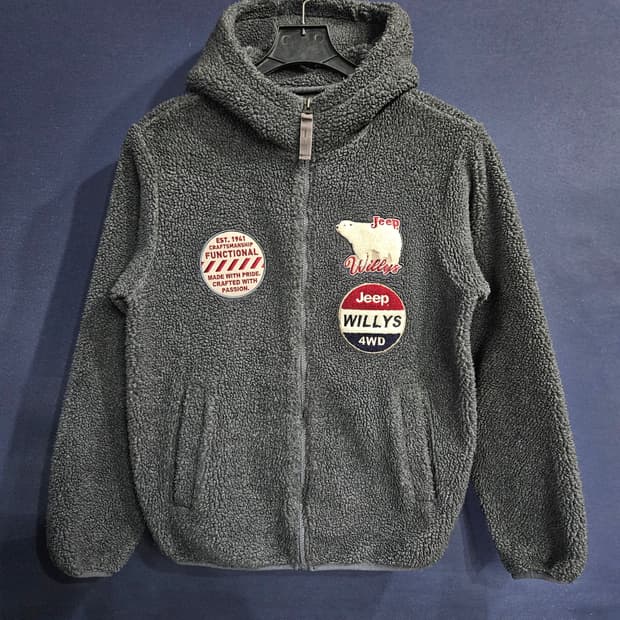 지프 다크그레이 남성 95 후리스 자켓 