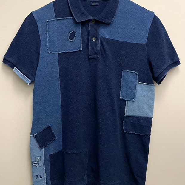 (S)POLO 폴로랄프로렌 코튼 패치워크 PK 반팔 카라티셔츠