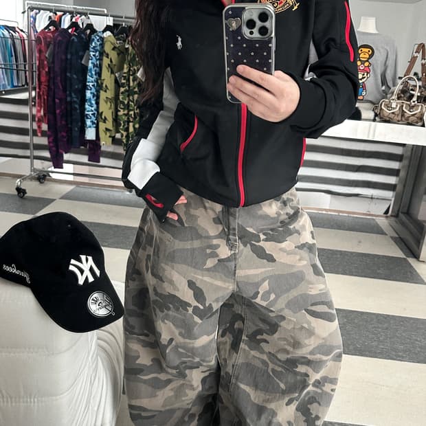 폴로 랄프로렌 빅로고 배색 트랙 자켓 