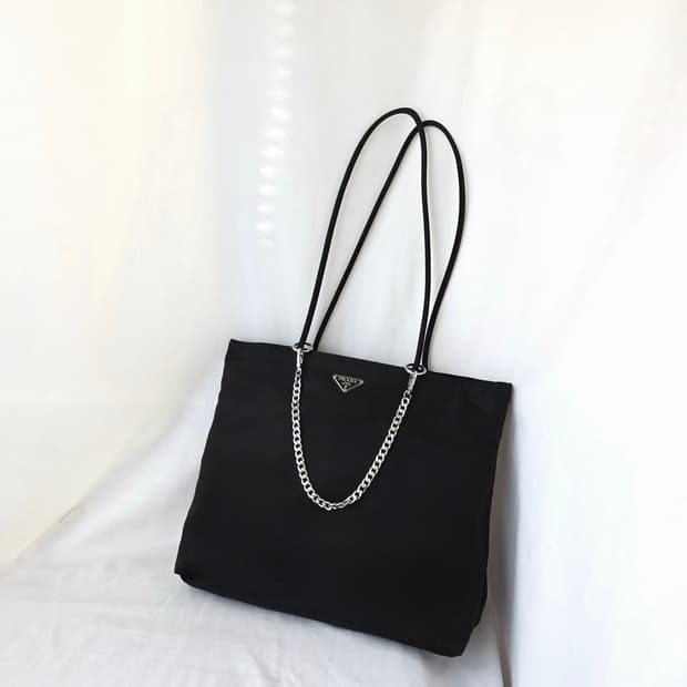 [정품 PRADA] 프라다 포코노 나일론 쇼퍼백 숄더백 라지