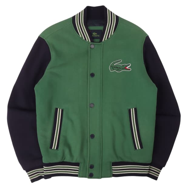 라코스테 그린 빅로고 스타디움 자켓