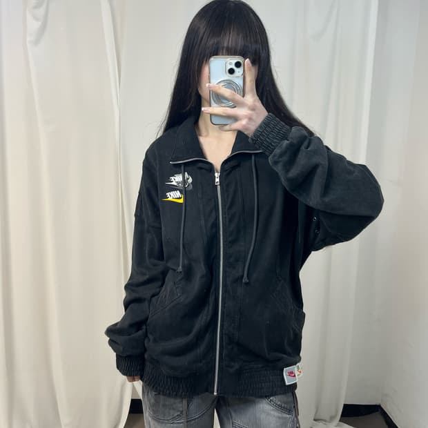 Nike washed denim full-zip jacket