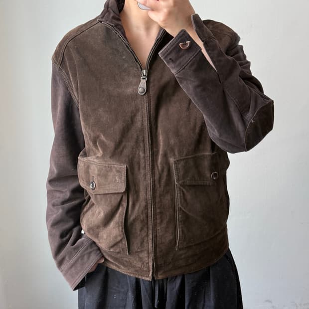 [L] 빈폴 소가죽 스웨이드 자켓