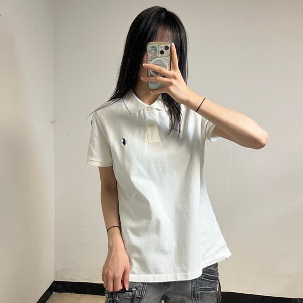 Polo Ralph Lauren White Collar T-Shirt