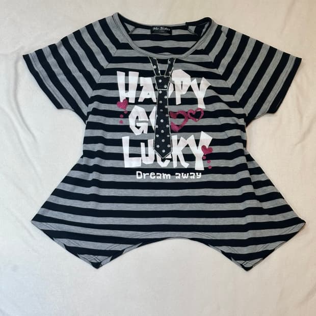 Me Sister 스트라이프 반팔 티셔츠