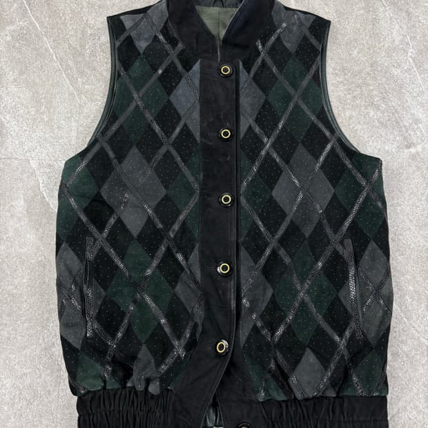 Zaspel design 90's Leather Vest 