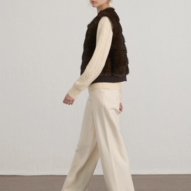 페이크 밍크 베스트 66사이즈