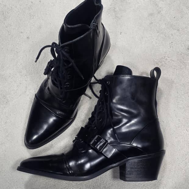 올세인츠 케이티 레더 앵글부츠 39