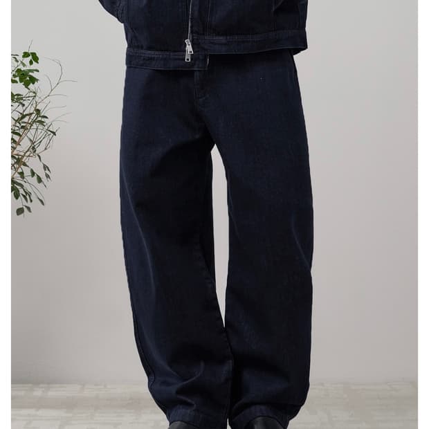 (새상품)(M) 드로우핏 와이드 트위스트 데님 팬츠 DEEP INDIGO