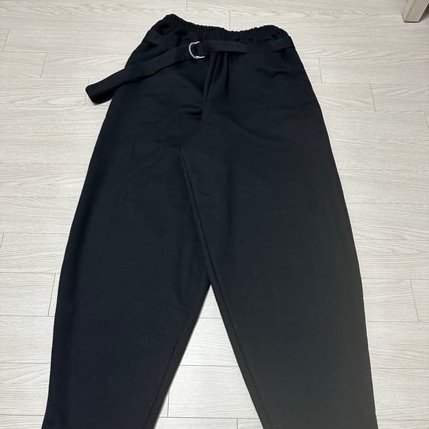 MJD 코인 벨티드 헤비 스웻 배기팬츠