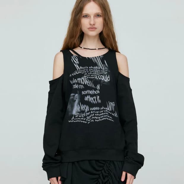 나체 BARE SWEAT SHIRT BLACK