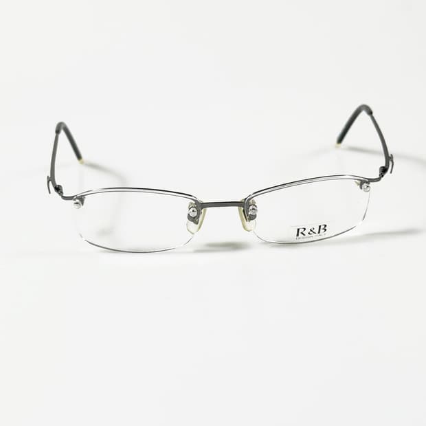 R&B Eyewear 무테 스퀘어 메탈 프레임 빈티지 안경
