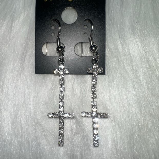 고스펑크 오리엔탈 십자가 귀걸이