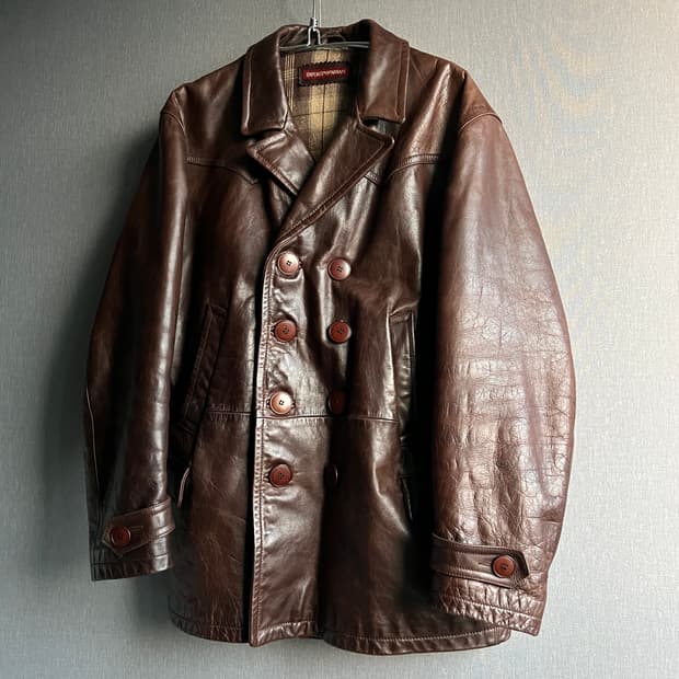 [54] 1997FW 엠포리오 아르마니 레더 카코트