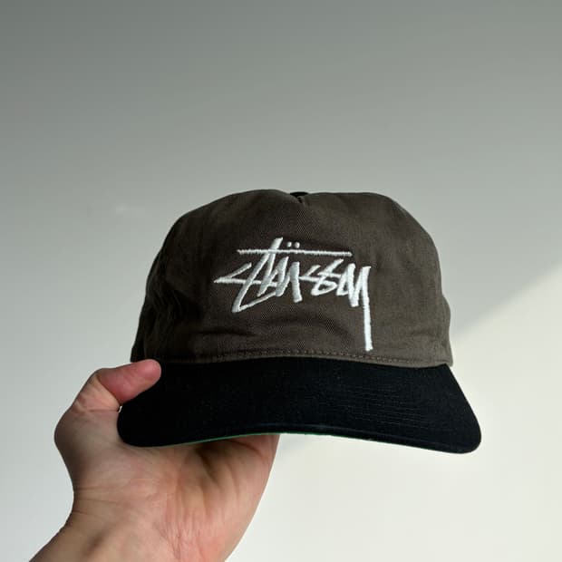stussy 스투시 미드 뎁스 빅 스탁 스냅백 올리브