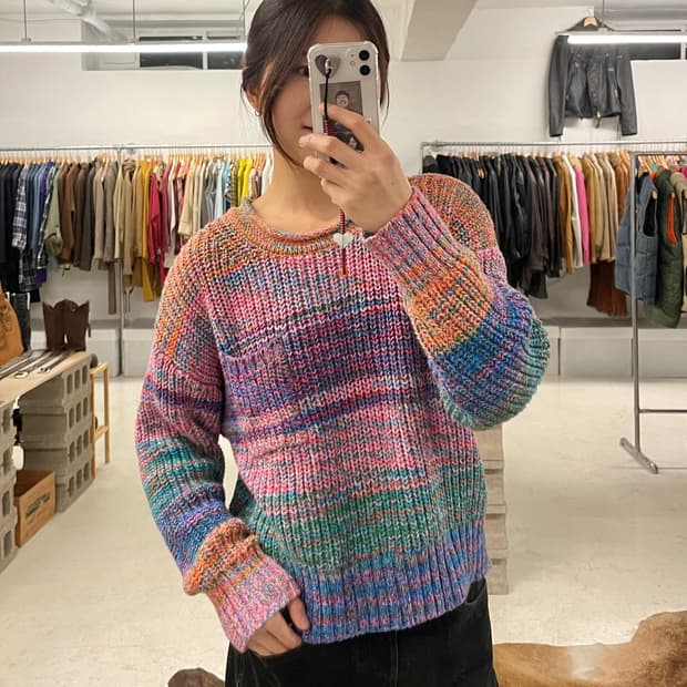GAP psychedelic ombre knit 갭 사이키델릭 옴브레