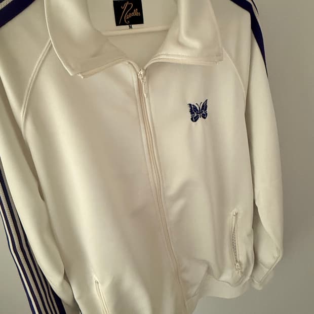 니들스 트랙 자켓 폴리 스무스 아이스 화이트 M