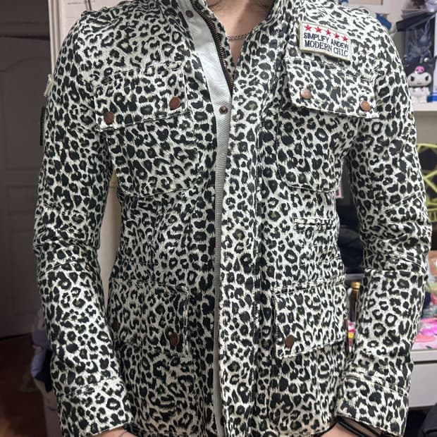 빈티지 레오파드 자켓