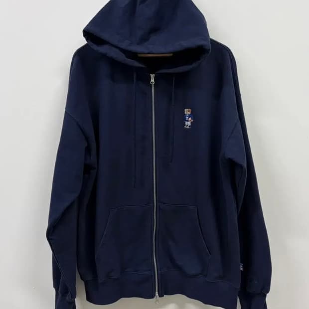 예일 곰돌이 후드집업 XL 사이즈 네이비 색상(남성용)