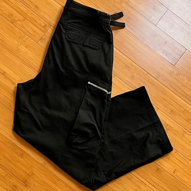 이에이 블랙 카고팬츠 LARGE